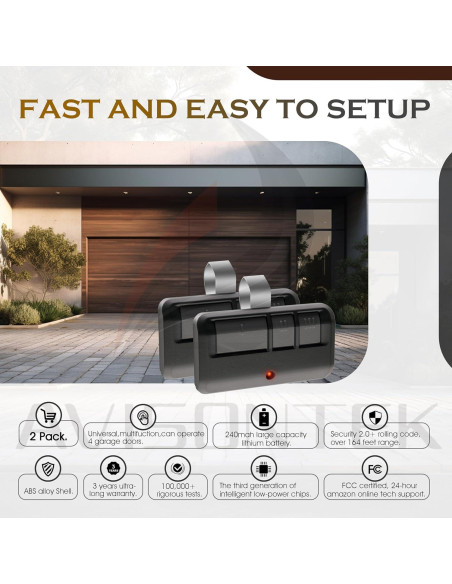 Control Remoto Universal LiftMaster 893MAX para Puerta de Garaje