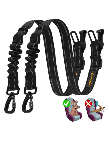 Cinturón de Seguridad para Perros BootupGer 4-en-1 Nylon Reflectante