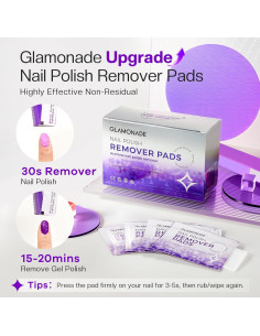 Discos Desmaquillantes de Esmalte Glamona de Uñas 50 PCS 2