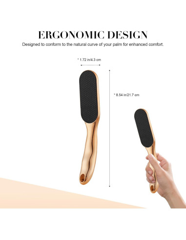 Lima de Pies de Vidrio Nano Ergonomica - Exfoliante para Callos