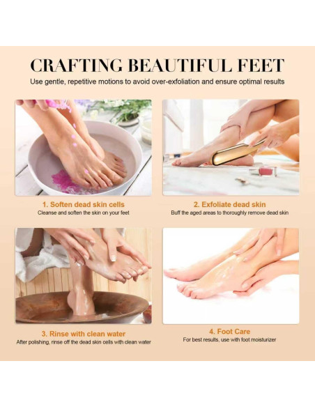 Lima de Pies de Vidrio Nano Ergonomica - Exfoliante para Callos