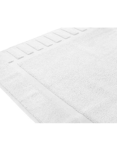 Juego de 6 alfombrillas de baño White Classic 56x86 cm algodón