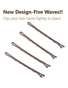 Horquillas Dofash 260 PCS 5 cm Marrón para Peinados 2