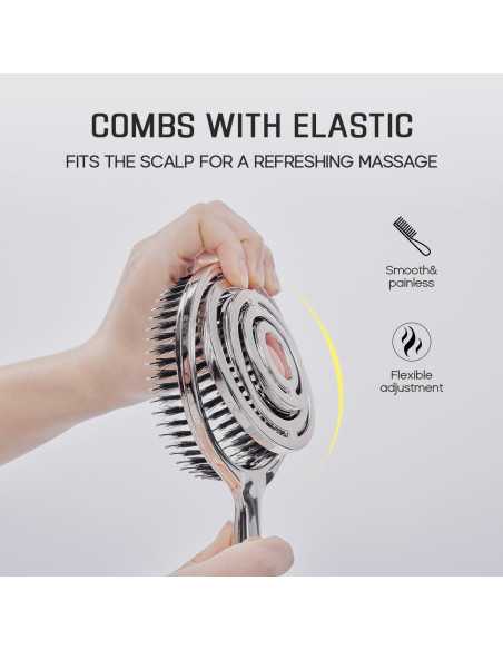 Cepillo Desenredador HALOVIDA con Cerdas de Jabalí y Nylon