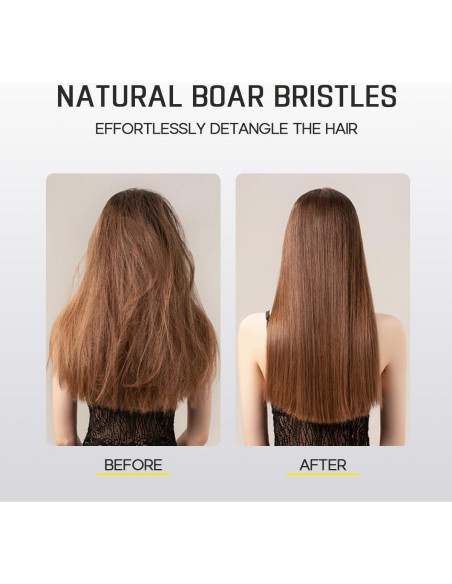 Cepillo Desenredador HALOVIDA con Cerdas de Jabalí y Nylon