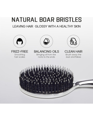 Cepillo Desenredador HALOVIDA con Cerdas de Jabalí y Nylon