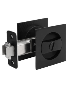 Cerradura de Puerta Corredera Goldenwarm Negro Mate 1 Paquete