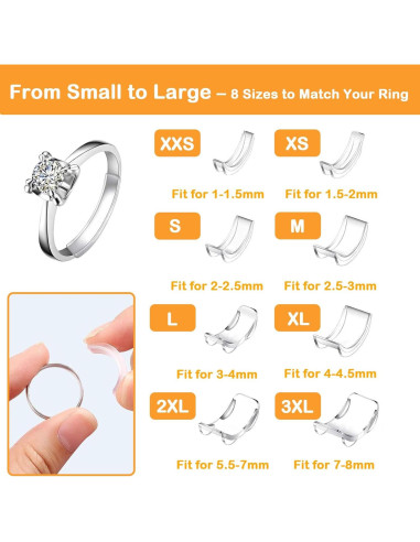 Ajustadores de Anillos Ohiatn 12 Pzs + Cinturón Medidor