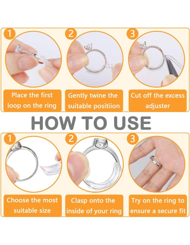 Ajustadores de Anillos Ohiatn 12 Pzs + Cinturón Medidor