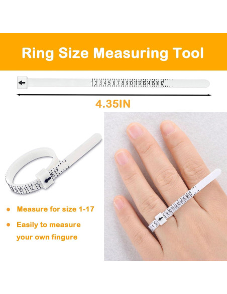 Ajustadores de Anillos Ohiatn 12 Pzs + Cinturón Medidor