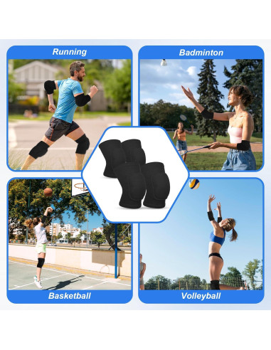 Conjunto de Rodilleras y Muñequera Aiyorse para Voleibol