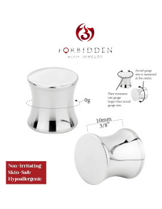 Tapones de Acero Quirúrgico 316L Joyas Corporales Prohibidas 8mm 2