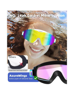 Paquete de 2 Gafas de Natación AzureWings HD Anti-Niebla 2