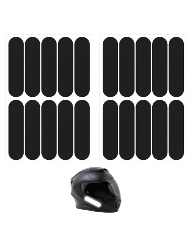 10 Calcomanías Reflectantes Negras HJZHII para Casco y Moto