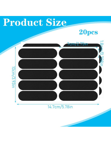 10 Calcomanías Reflectantes Negras HJZHII para Casco y Moto