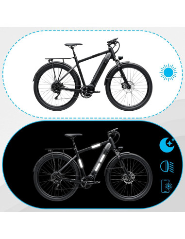 10 Calcomanías Reflectantes Negras HJZHII para Casco y Moto