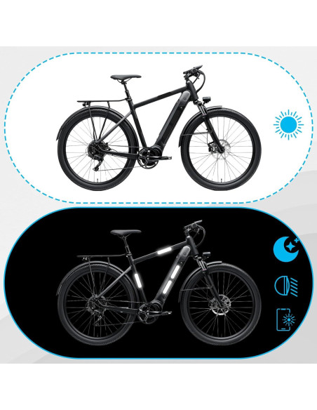 10 Calcomanías Reflectantes Negras HJZHII para Casco y Moto