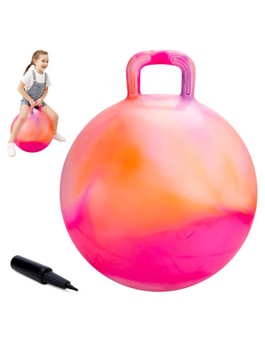 Pelota Saltarina ZOOJOY Nubes Naranjas 45cm para Niños 3-8 Años