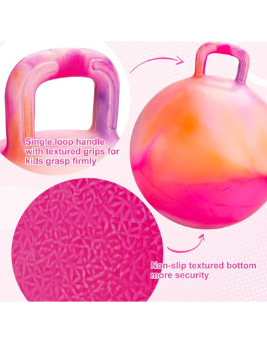 Pelota Saltarina ZOOJOY Nubes Naranjas 45cm para Niños 3-8 Años