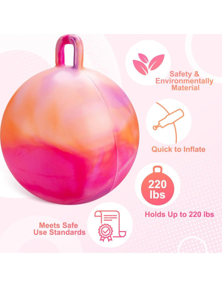 Pelota Saltarina ZOOJOY Nubes Naranjas 45cm para Niños 3-8 Años