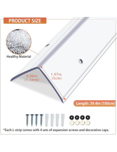 Protectores de Esquinas Transparentes QDYMXUN 100cm x 5cm 2