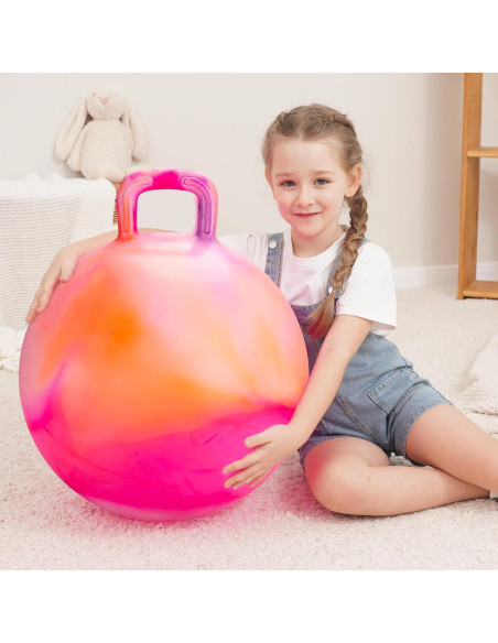 Pelota Saltarina ZOOJOY Nubes Naranjas 45cm para Niños 3-8 Años
