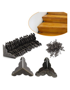36 Esquinas Internas de Polvo Olldag para Escaleras de Madera 3.5 cm Bronce