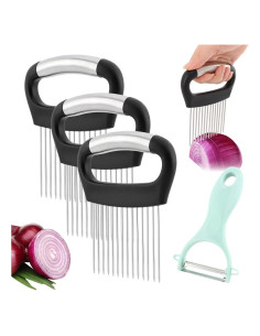 Cortador de Cebolla Multifuncional Quixleen - 3 Piezas Acero Inoxidable