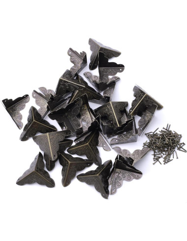 36 Esquinas Internas de Polvo Olldag para Escaleras de Madera 3.5 cm Bronce