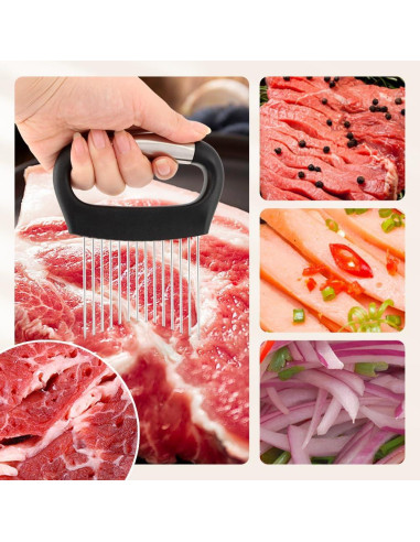 Cortador de Cebolla Multifuncional Quixleen - 3 Piezas Acero Inoxidable