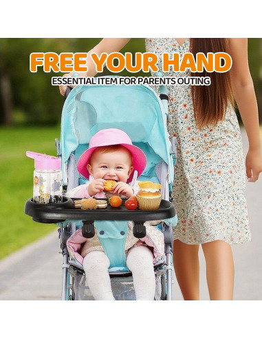 Bandeja Universal para Cochecito YMGN con Portavasos y Soporte
