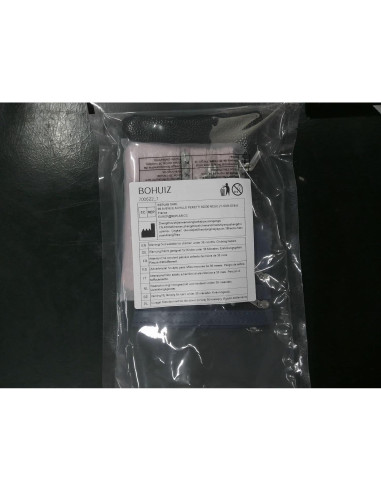 3 Monederos Compactos BOHUIZ con Cremallera - Negro, Azul, Rosa