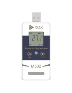 Registrador de Datos de Temperatura IDIAK M502 USB 14400 Puntos