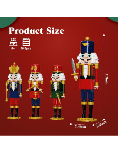 Kits de Construcción Cascanueces Navidad GIKCFSTBLA 943 PCS