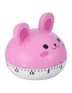 Temporizador de Cocina Mecánico Zerodis Hongo Rosa 60 Minutos