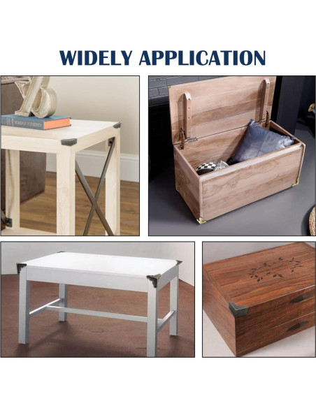 48 Protectores de Esquinas de Metal Piutouyar Bronce 2.54cm