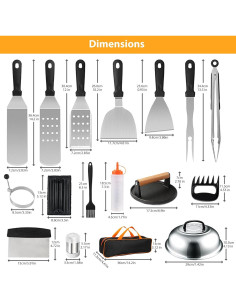Kit de Accesorios para Plancha EASETROL 31 Piezas Acero Inoxidable 2