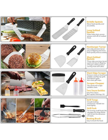Kit de Accesorios para Plancha EASETROL 31 Piezas Acero Inoxidable