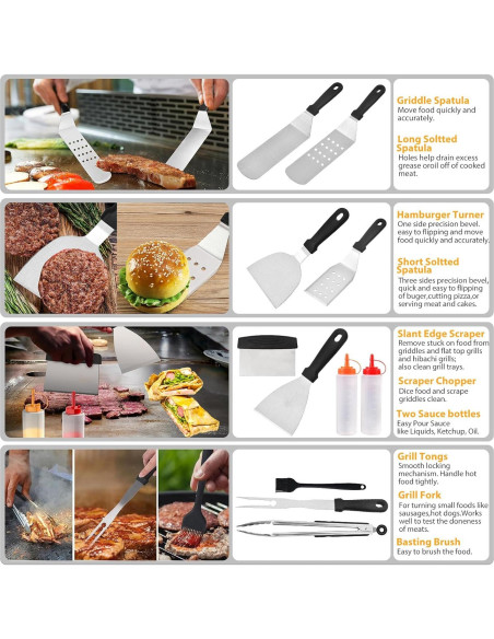 Kit de Accesorios para Plancha EASETROL 31 Piezas Acero Inoxidable