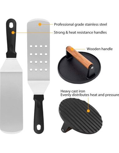 Kit de Accesorios para Plancha EASETROL 31 Piezas Acero Inoxidable