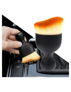 Cepillo de Detalle para Auto Ouzorp - Cerdas Suaves Amarillo