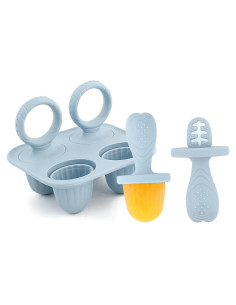 Moldes de Hielo para Bebés Vbglmya de Silicona 4 Cavidades