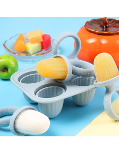 Moldes de Hielo para Bebés Vbglmya de Silicona 4 Cavidades 2