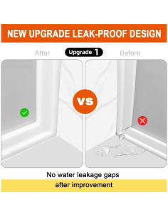 Guardia de Agua para Esquina de Ducha KOMOHOM - 2 Piezas 2