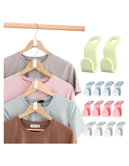 100 Ganchos Conectores para Perchas INEDRIMS, Color Mezclado