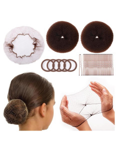 Kit de Hacer Moños para Niños - 2 Moldes + 10 Redes + 20 Horquillas