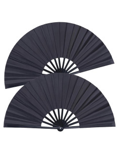 Paquete de 2 Ventiladores Plegables Kisajar 33cm Negro