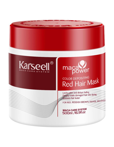 Acondicionador Depositorio de Color Karseell 500ml Rojo Hidratante