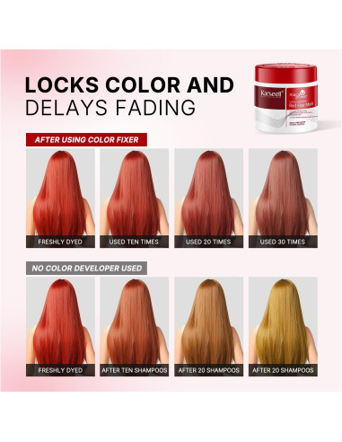 Acondicionador Depositorio de Color Karseell 500ml Rojo Hidratante