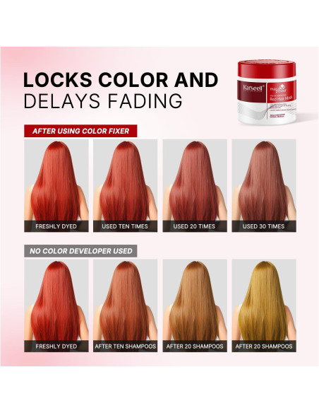 Acondicionador Depositorio de Color Karseell 500ml Rojo Hidratante